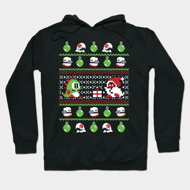 Ugly Christmas Sweater - Bubble Bobble Hoodie by RetroReview